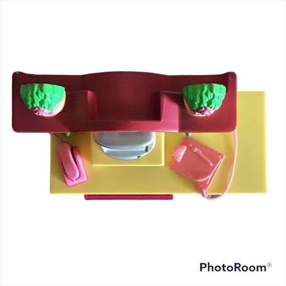 Fisher Price Loving Family Dollhouse Yellow Home Office Computer Desk 2006 - Picture 3 of 7